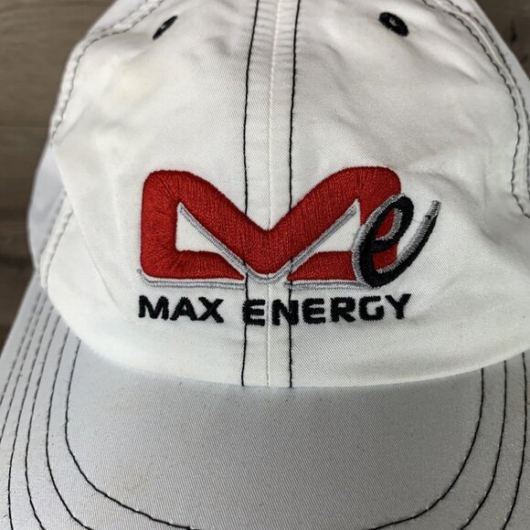 Max Energy White Hat Black Stitching one Size L/XL - Picture 2 of 8